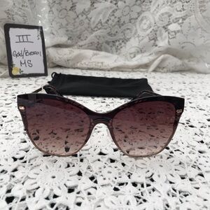 MS Stylish Brown / Gold Gradient Cat-Eye Sunglasses